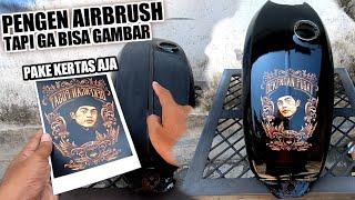 Airbrush Tangki CB pake Kertas Water Decal dan Cat Semprot