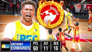 Anthony Edwards Build DROPS 60 in RANDOM REC NBA 2K24!