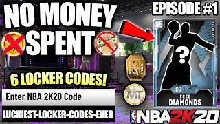 NBA 2K20 NO MONEY SPENT #1 - LUCKIEST LOCKER CODES EVER WITH SO MANY FREE DIAMONDS IN MYTEAM