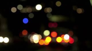 Blurry City Lights w/ Background Traffic + Wind Noise 8 Hours HD
