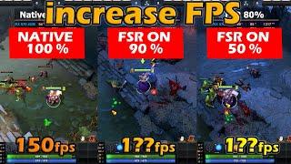 Dota 2 - Increase FPS using New FidelityFX Super Resolution | Comparison Test