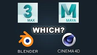 Which software is more popular 3Ds Max, Blender, Maya or Cinema 4D?