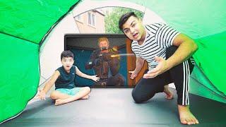 Fortnite Tent Fort Challenge With My 6 Year Old Little Brother! (TENT FORT CHALLENGE!)