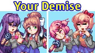 FNF : Your Demise l Yuri - Monika vs Natsuki - Sayori l D WEEK l Doki Doki Takeover [ HARD ][ DDLC ]