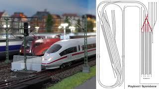 Modern Märklin H0 layout Update 1 - overview with track plan - model railway with catenary, ICE, ...