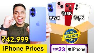 Flipkart Big Billion Day 2024 - All iPhone Prices in BBD Sale 2024 | iPhone 15 @ ₹4X,999 