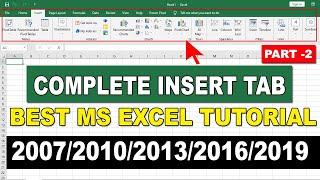 #Insert Tab - Ms excel insert tab function in Hindi - insert tab in excel 2019 - Table Picture Shape