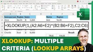 Excel XLOOKUP with Multiple Criteria - Multiple Lookup Arrays (Multiple Columns)