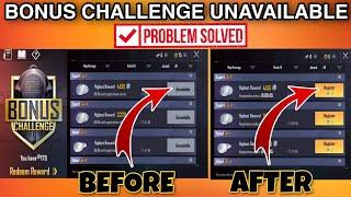 How to Fix Bonus challenge Unavailable problem in Pubg Mobile Lite || Registration problem solved ||