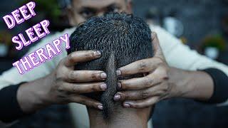 Indian Barber Doing Deep Sleepy Head Scratching Therapy | Head Tapping & Scratching ASMR Therapy