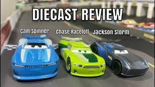 Jackson Storm, Chase Racelott, and Cam Spinner Unboxing/Review (Next Gen Piston Cup Racers)