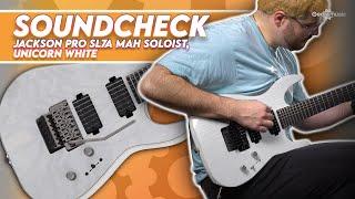 SOUNDCHECK | Jackson Pro SL7A MAH Soloist, Unicorn White | Gear4music Guitars