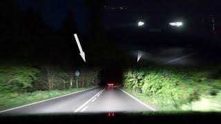 Audi Digital Matrix LED real-life test at night on highway, country roads (review) :: [1001cars]