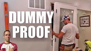 How to install a pre-hung door | The easiest and most efficient way to hang prehung door #diy #doors