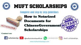 How to Notarized Documents for Chinese Government Scholarships | Complete Procedure | Sample | 2024