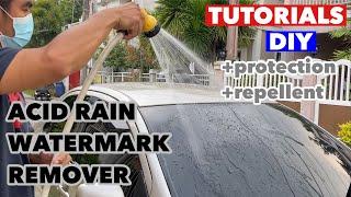 HOW TO REMOVE WATER SPOT ON CAR GLASS? FULL TUTORIAL VIDEO | DIY | ACID RAIN REMOVER + REPELLENT