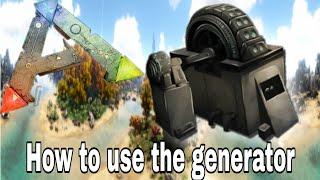 Ark how to use the electrical generator