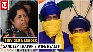 Shiv Sena leader Sandeep Thapar's wife Rita Thapar reacts as he undergoes treatment post attack