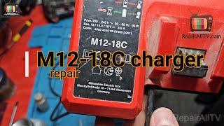 M12 18C charger the indicator light that is being charged is on but the battery is not being charged