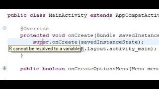 R cannot be Resolved to a variable (Solved) | Eclipse | Android
