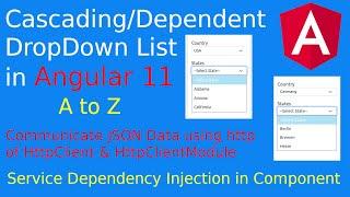 Cascading Dropdown List Using Angular 11 | Dependent Dropdown List | #Angular CLI | #Angular 11