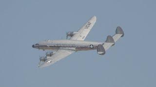 Lockheed C-121 Constellation and P-38.  Capital Airshow. 4K 60fps. Saturday. 2023.
