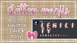 cute discord letter emojis tutorial | lenility 