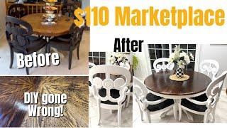 Kitchen Table Makeover || How To Turn an Old table Into A Modern Piece  || DIY Gone Wrong