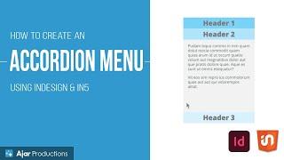 How to Create an Accordion Menu using InDesign & in5 (no coding)