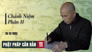 Chánh Niệm [Phần II] | Phật Pháp Căn Bản 11 | TS Thích Nhất Hạnh(26-12-1993, XT, Làng Mai)