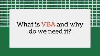 Understanding why VBA Code in Excel is Important | Course on Macros and VBA