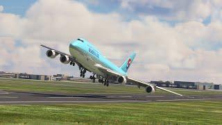 Impossible Landing!!! Boeing 747 Korean Air Hard Landing At Dublin AIrport MFs2020