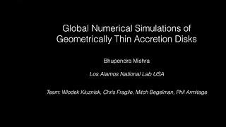 RAGtime 22 – B. Mishra: Global numerical simulations of geometrically thin accretion disks