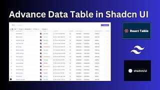 Part 1: Build Advance Data Table (Next.js, Shadcn, React Table - Tanstack, Tailwind)