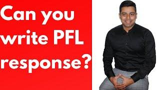 Can you write a PFL response by yourself without any professional support?Nuvonation PFL Specialist