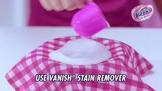 Get rid of food stains with Vanish Stain Remover!