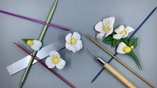 A Polymer Clay Miniature Flowers Tutorial: Soft Petaled Daisies...