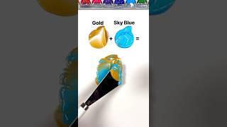 Gold color recipes #colormixing #paintmixing #colortheory #guessthecolor #artvideos