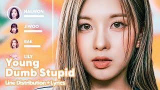 NMIXX - Young, Dumb, Stupid (Line Distribution + Lyrics Karaoke) PATREON REQUESTED