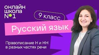 Правописание Н и НН в разных частях речи. Видеоурок 6. Русский язык 9 класс