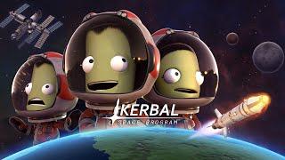 Первый запуск ракеты и выход на орбиту в Kerbal space program