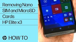 Removing Nano SIM and MicroSD Cards | HP Elite x3 | HP Support