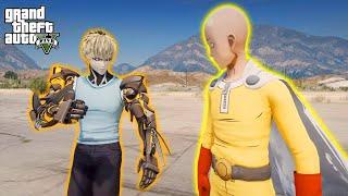 GTA 5 - Saitama vs Genos Fight | One Punch Man