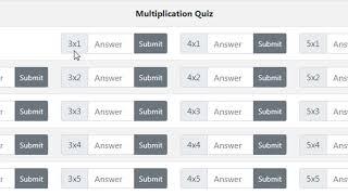 Multiplication Table Quiz using JavaScript