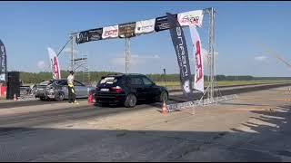 bmw e83 x3 3.0sd drag race vs subaru impreza wrx sti