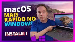 macOS Mais Rápido para Instalar Direto no Windows em PC Mais Fraco!