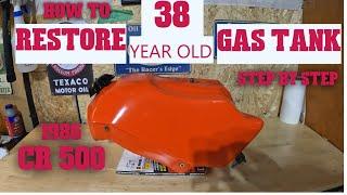 HOW TO RESTORE 38 YEAR OLD GAS TANK STEP BY STEP