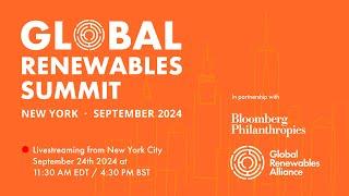 The Global Renewables Summit | Bloomberg Philanthropies