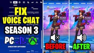 HOW TO FIX GAME CHAT AUDIO IN FORTNITE CHAPTER 5 SEASON 3! (Voice Chat Not Working)
