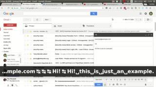 Composing an email using Gmail keyboard shortcuts